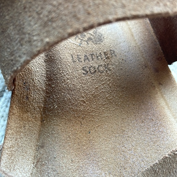 Women’s sz 8 Yokono leather sandals. Between the tow open heel buckle tan Spain - Picture 7 of 11